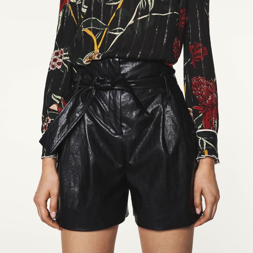 Leather ba&sh shorts
